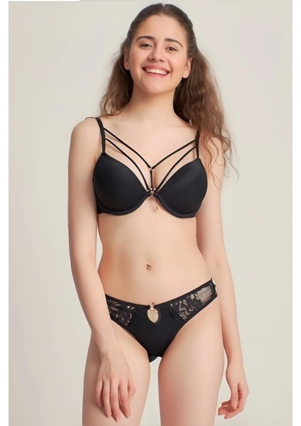 Kadın Silikonlu Simli Sütyen Külot Takımı 5020 - 1 Adet fiyatları