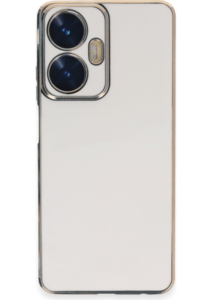 Realme C55 Kılıf Parlak Detaylı Kamera Korumalı Volet Silikon