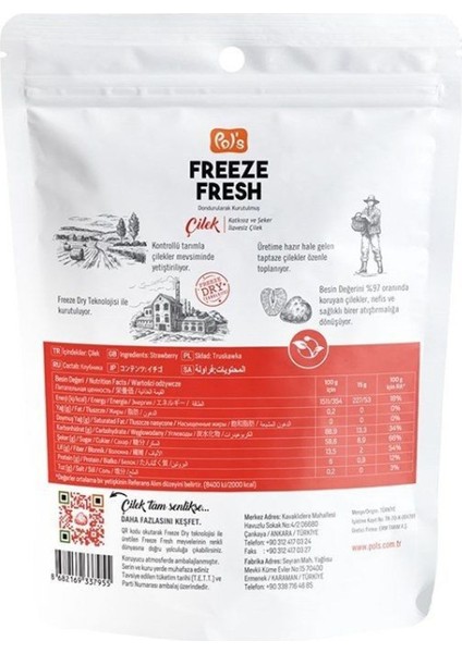 Pol's Freeze Fresh Dried Çilek