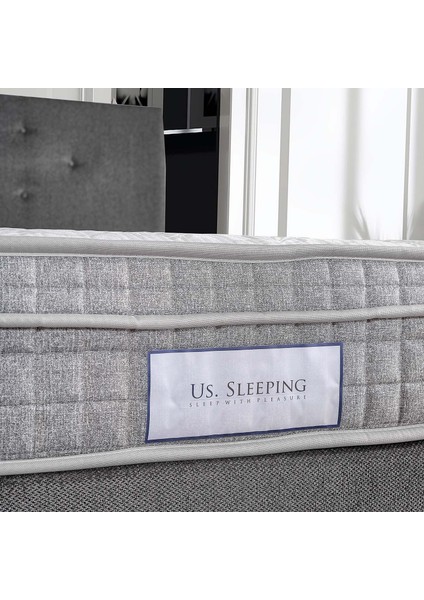 Us. Sleepıng Ultra Super Gray Yaylı Yatak 100 x 200