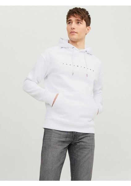 Jack & Jones Jjestar Jj Sweat Hood Noos Beyaz