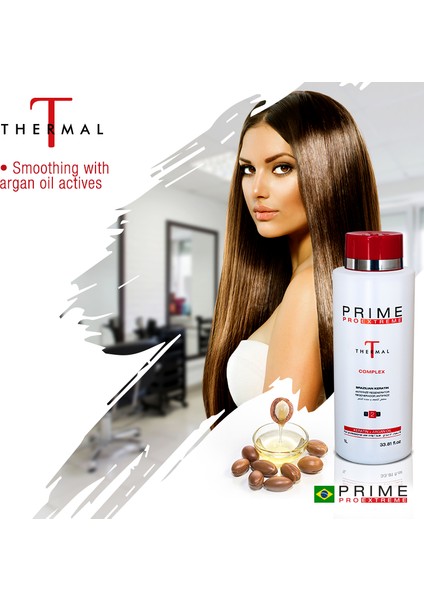 3'lü Set Thermal Brezilya Keratin + Şampuan + Saç Maskesi 1100 ml