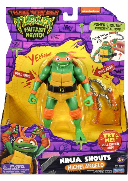 Ninja Turtles Mutant Mayhem Delüks Aksiyon Figürler Michelangelo 83350