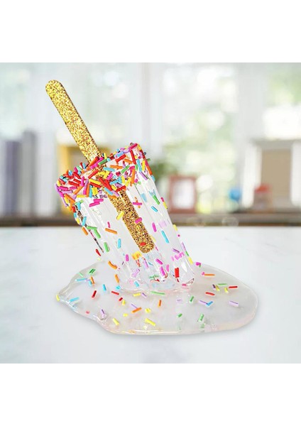 Masaüstü Ev Dekoru Çocuk Hediyesi Için Yaratıcı Eritme Popsicle Heykel Süslemesi (Yurt Dışından)