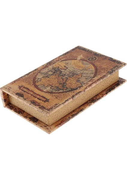 Açıklandığı Gibi Nakit Dünyayı Saklamak Için Gizli Bölmeli Vintage Sahte Içi Boş Kitap Saklama Kutusu (Yurt Dışından)