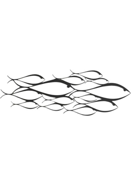 Balık Duvarı Heykel Sanat Dekorasyon Süslemesi Banyo Yatak Odası Açık 55CMX20CM (Yurt Dışından)