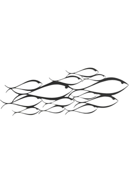 Balık Duvarı Heykel Sanat Dekorasyon Süslemesi Banyo Yatak Odası Açık 55CMX20CM (Yurt Dışından)