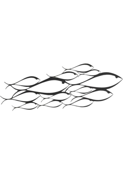 Balık Duvarı Heykel Sanat Dekorasyon Süslemesi Banyo Yatak Odası Açık 55CMX20CM (Yurt Dışından)