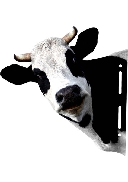 Hayvan Heads Metal Heykel Rustik Duvar Heykeli Koridor Ev Yatak Odası Inek (Yurt Dışından)