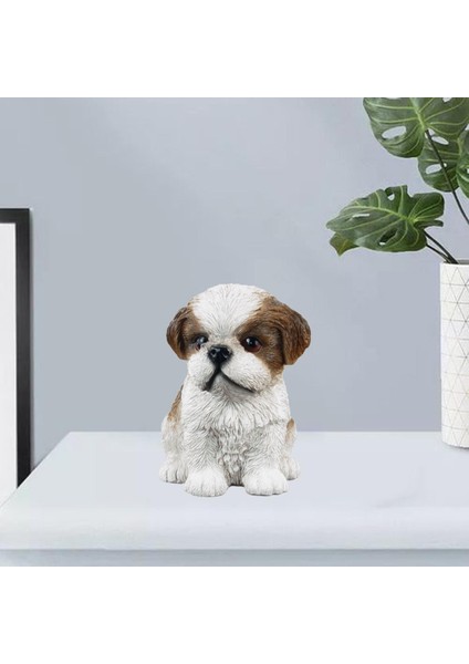 Sevimli Köpek Heykeli Köpek Yavru Reçine El Sanatları Süsleme Kapalı Masa Oturma Odası (Yurt Dışından) indirimleri