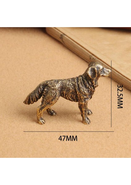 Pirinç Mini Köpek Heykeli Figürinler Süsleme El Sanatları Tablo Yatak Odası Dekorasyonu (Yurt Dışından) modelleri