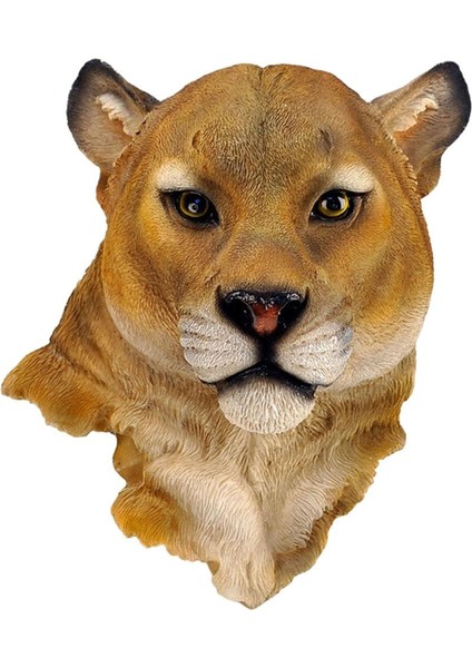 Vahşi Duvar Dekorasyon Heykeli Odası Yatak Odası Ev Duvar Reçinesi 20X10X23CM Leopar (Yurt Dışından)