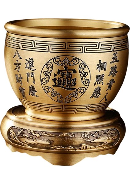 Hazine Havzası Heykeli Pirinç Kdavat Sanatı Bai Fu Kase Pirinç Feng Shui Kase Masası Base Stand Stand (Yurt Dışından) fiyatları