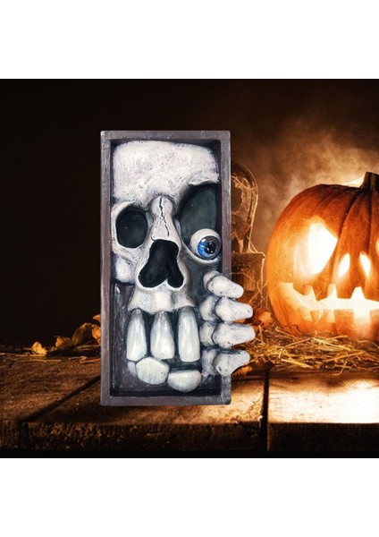 Monster Bookend Bookshelf Heykel Cadılar Bayramı Dekor Beyaz (Yurt Dışından) fırsatları