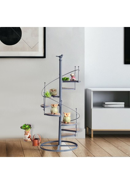 8 Katmanlı Spiral Bitki Stand Farmudu Bitki Rafı Bahçe Için Çoklu Raf (Yurt Dışından)