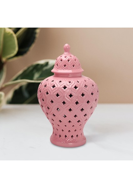 Içi Boş Porselen Zencefil Kavanoz Depolama Organizatörü Çiçek Tutucu Seramik Vazo Pembe 20X33CM (Yurt Dışından) fiyatları