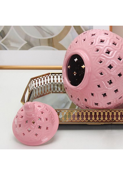 Içi Boş Porselen Zencefil Kavanoz Depolama Organizatörü Çiçek Tutucu Seramik Vazo Pembe 20X33CM (Yurt Dışından) indirimleri