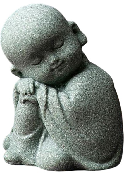 Monk Figürin Buddha Heykel Dekorasyon Çay Evi Araba Masa Meditasyonu (Yurt Dışından)
