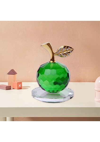 Iskandinav Kristal Heykelcik Süsü Dekor 5cm Yeşil (Yurt Dışından)