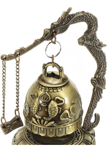 Masaüstü Feng Shui Vintage Ejderha Fengshui Bell Tibet Bahçe Süsleri Masa Balık (Yurt Dışından)