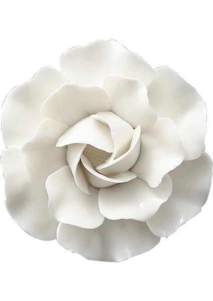 Çok Boyutlu 3D Seramik Çiçek Dekor Camellia 7cm (Yurt Dışından)