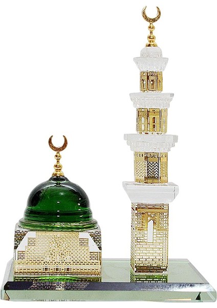 Yaldızlı Cami Heykel Dekor Premium Heykelcik Dini El Sanatları Hediyesi (Yurt Dışından)