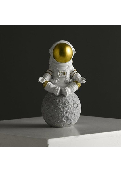Astronot Heykel Hediye Oturma Odası Otel Masası Meditasyon (Yurt Dışından)