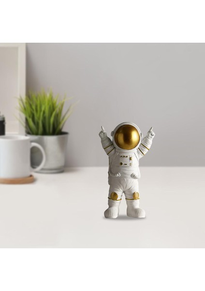 Astronot Süs Heykel Hediye ve Bar Yatak Odası Masa Dekorasyon El Sanatları Altın (Yurt Dışından)