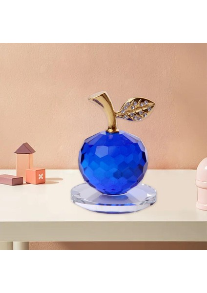 Iskandinav Kristal Heykelcik Süsü Dekor 5cm Mavi (Yurt Dışından)