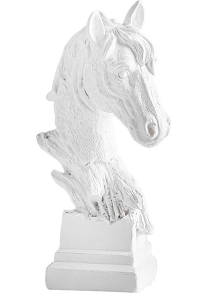 Horse Head Heykel Reçine Hayvan Figürin Masaüstü Çubuk Tahsil Edilebilir Hediye L (Yurt Dışından)