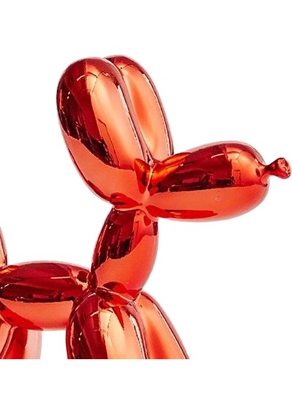 Yenilik Reçine Balon Köpek Süsleme Hayvan Heykeli Dekor El Sanatları Kırmızı (Yurt Dışından) modelleri