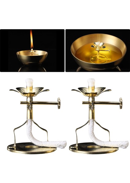 Tereyağı Lambası Fitil Tutucu Fitil Lamba Standı Ghee Lamba Tutucu Noel Partisi 7X4CM (Yurt Dışından)