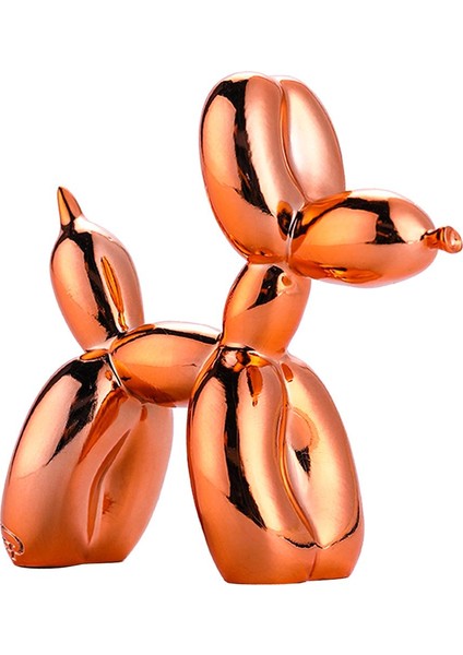 Yenilik Reçine Balon Köpek Süsleme Hayvan Heykeli Dekor El Sanatları Turuncu (Yurt Dışından)