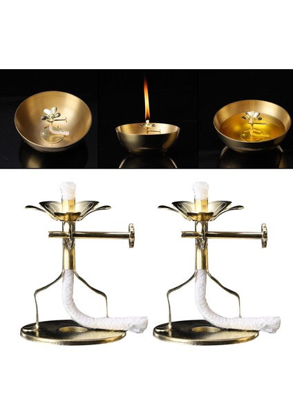 Tereyağı Lambası Fiter Fitil Lamba Stand Budist Sunak Malzemeleri Festival Için 5.5X4CM (Yurt Dışından)