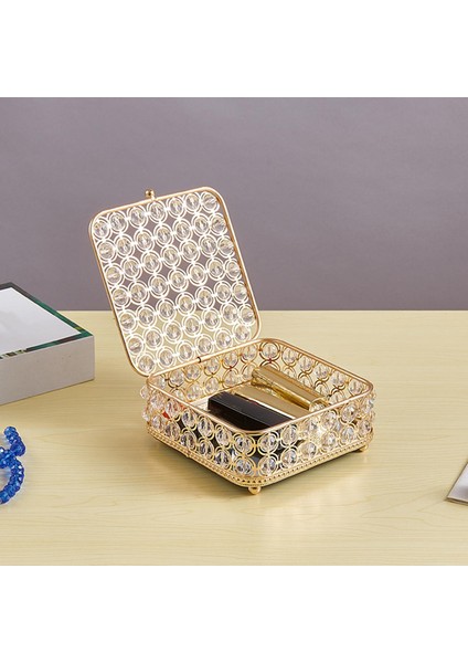 Kare Kristal Takı Kutusu Depolama Organizatör Tutucu Kolye Cikese Box 12X12X5CM (Yurt Dışından)