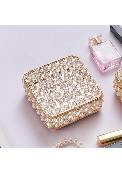 Kare Kristal Takı Kutusu Depolama Organizatör Tutucu Kolye Cikese Box 12X12X5CM (Yurt Dışından)