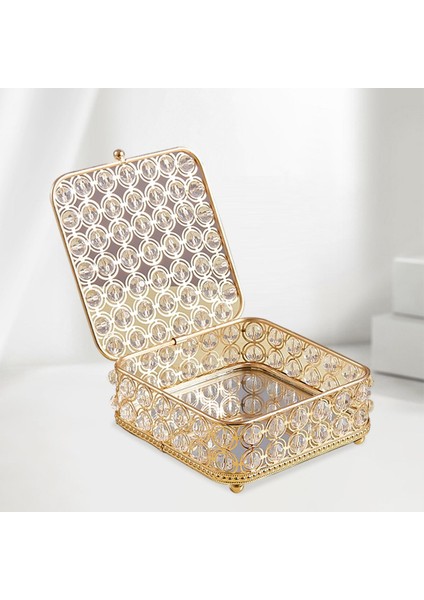Kare Kristal Takı Kutusu Depolama Organizatör Tutucu Kolye Cikese Box 12X12X5CM (Yurt Dışından)