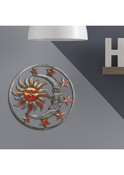 11 "metal Güneş Ayı Heykel Duvar Dekor Plakası Bahçe Banyo Kahverengi (Yurt Dışından) modelleri