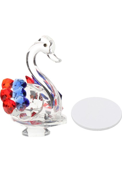 Heykel Heykelleri Masa Merkez Parçası Sevgililer Günü Swan Kristal Figürinler Mavi Kırmızı (Yurt Dışından)