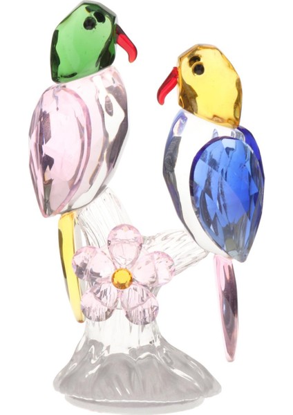 Kristal Parrot Heykel Kuşu Heykelcik Masa Merkezinde Dekor Pembe (Yurt Dışından)