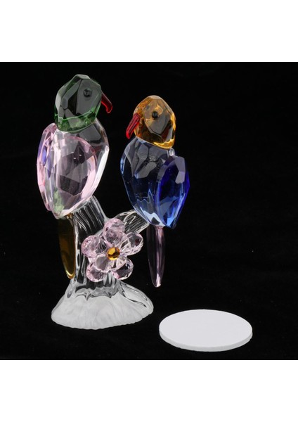 Kristal Parrot Heykel Kuşu Heykelcik Masa Merkezinde Dekor Pembe (Yurt Dışından)
