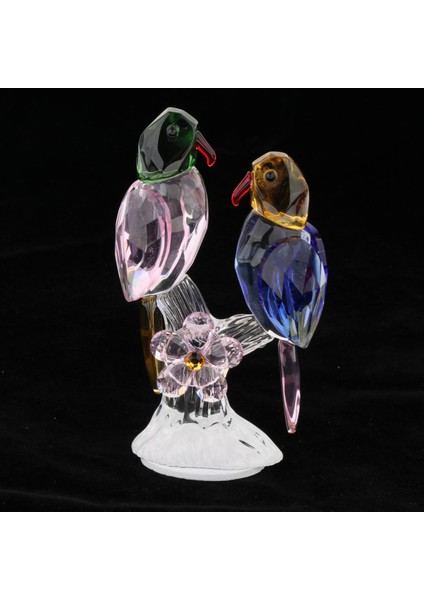 Kristal Parrot Heykel Kuşu Heykelcik Masa Merkezinde Dekor Pembe (Yurt Dışından)