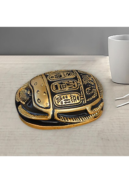 Mısır Scarab Beetle Süslü Kağıt Ağırlığı Sculpture Heykel El Sanatları Masaüstü 8.5X6X3CM (Yurt Dışından) fırsatları