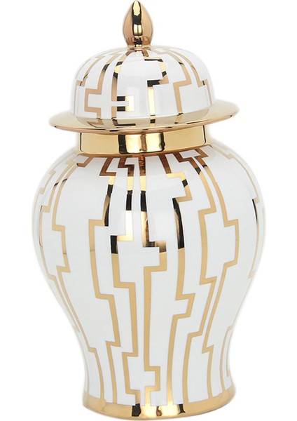 Zencefil Kavanozlu Çiçekler Için Porselen Depolama Kavanozu 34.5X19.5CM (Yurt Dışından)