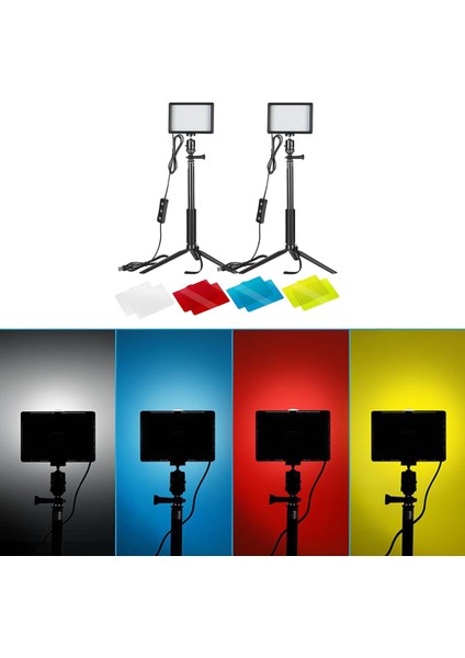 2pcs Dimmable 5600K USB LED Video Işığı Fotoğrafçılık (Yurt Dışından) indirimleri