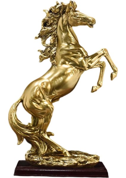 Ayakta At Heykeli Süsleme 18.7''horse Heykeli Büyük At Heykel Dekor Aureate (Yurt Dışından)