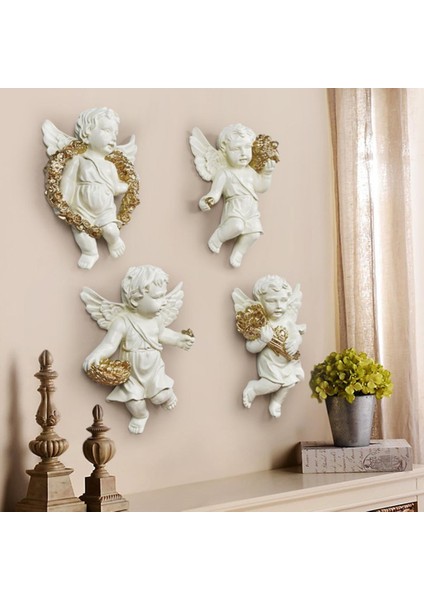 4pcs/set 3D Heykelleri Dekoratif El Sanatları Reçine Oturma Odası (Yurt Dışından) indirimleri