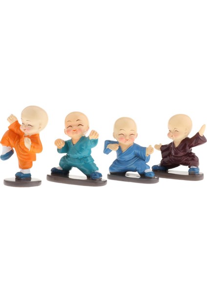 4x Reçine Figür Heykeli Küçük Dekorasyon Stili 2 (Yurt Dışından)
