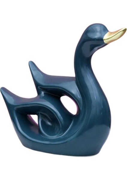 Swan Figürinleri Swan Heykel Dekoru Kuğu Masa Süslemeleri Modern Koyu Yeşil Yaşamak Için Modern (Yurt Dışından)