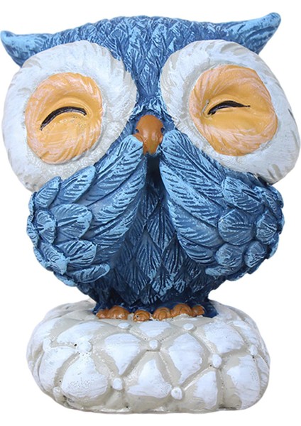 Baykuş Heykelcikı Odası Dekor Kart Kartı Süs El Sanatları 6.5X6.5X9CM (Yurt Dışından)